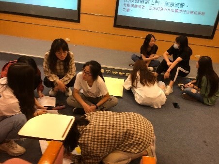 學生分組進行情見演練討論圖片